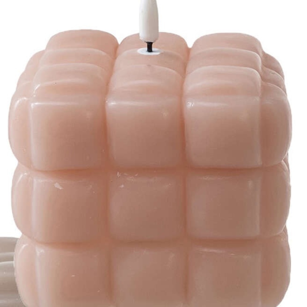 Blush 4.5" LED Flameless Waxed Candle by Place & Time, Real Wax